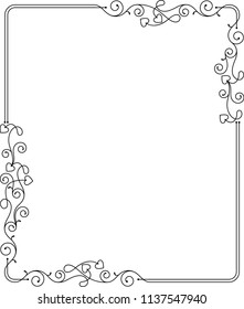 Frame Border Decorative Design Vector Art Illustration