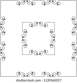 Frame Border Decorative Design Vector Art Illustration