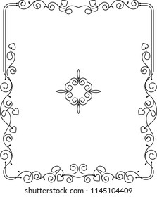 Frame Border Decorative Design Vector Art Illustration