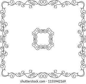 Frame Border Decorative Design Vector Art Illustration