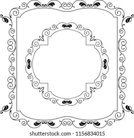 Frame Border Decorative Design Vector Art Illustration