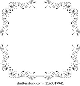 Frame Border Decorative Design Vector Art Illustration
