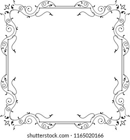 Frame Border Decorative Design Vector Art Illustration