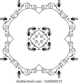 Frame Border Decorative Design Vector Art Illustration