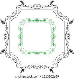 Frame Border Decorative Design Vector Art Illustration