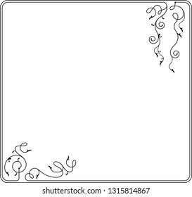 Frame Border Decorative Design Vector Art Illustration