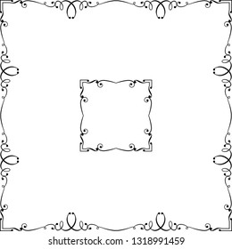 Frame Border Decorative Design Vector Art Illustration