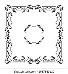 Frame Border Decorative Design Vector Art Illustration