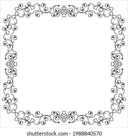 Frame Border Decorative Design Vector Art Illustration