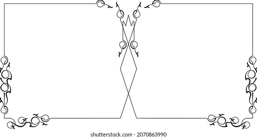 Frame Border Decorative Design Vector Art Illustration
