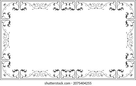 Frame Border Decorative Design Vector Art Illustration