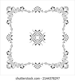 Frame Border Decorative Design Vector Art Illustration