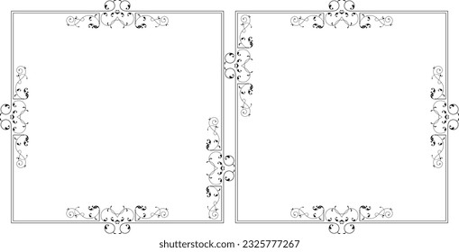 Frame Border Decorative Design Vector Art Illustration