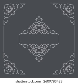 Frame Border Decorative Design Vector Art Illustration