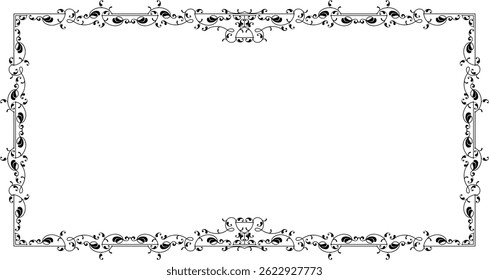 Frame Border Decorative Design Vector Art Illustration