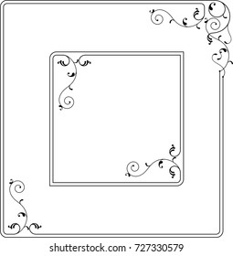Frame Border Decorative Design Vector Art Illustration