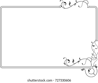 Frame Border Decorative Design Vector Art Illustration