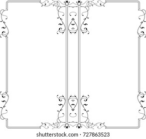Frame Border Decorative Design Vector Art Illustration