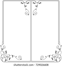 Frame Border Decorative Design Vector Art Illustration