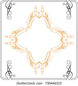 Frame Border Decorative Design Vector Art Illustration