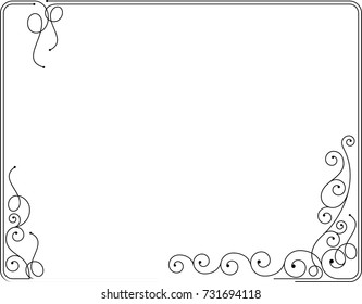 Frame Border Decorative Design Vector Art Illustration