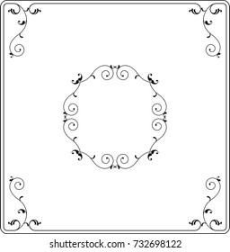 Frame Border Decorative Design Vector Art Illustration