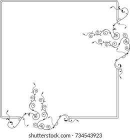 Frame Border Decorative Design Vector Art Illustration