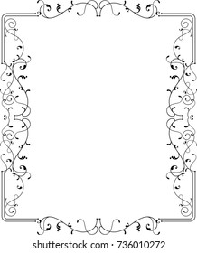Frame Border Decorative Design Vector Art Illustration