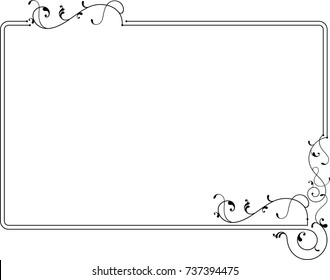 Frame Border Decorative Design Vector Art Illustration