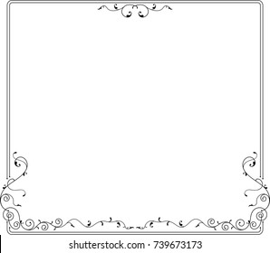 Frame Border Decorative Design Vector Art Illustration