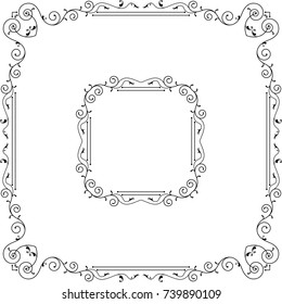 Frame Border Decorative Design Vector Art Illustration