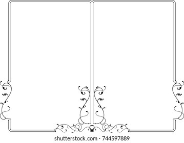 Frame Border Decorative Design Vector Art Illustration