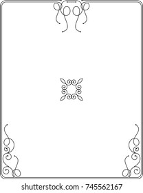 Frame Border Decorative Design Vector Art Illustration