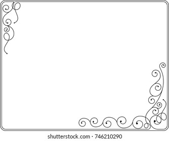 Frame Border Decorative Design Vector Art Illustration