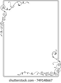 Frame Border Decorative Design Vector Art Illustration