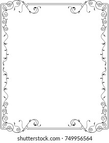 Frame Border Decorative Design Vector Art Illustration
