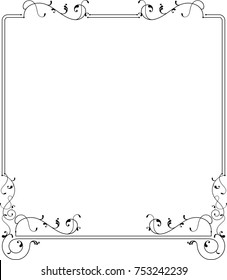 Frame Border Decorative Design Vector Art Illustration