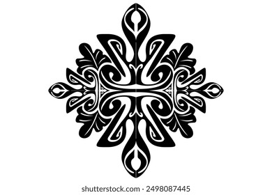 Frame or border decorative nature ornament design with a black Leaves or leaf theme