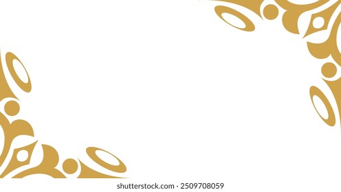 design de borda de quadro com decoração na parte inferior e superior, elemento de modelo para ilustração de vetor de banner	