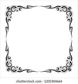 Frame Border Design, Decorative Design Vector Art Illustration