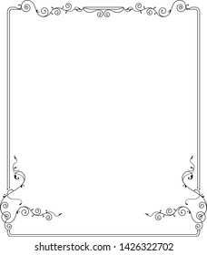 Frame Border Design Vector Art Illustration