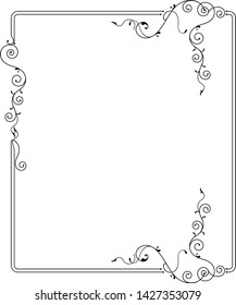 Frame Border Design Vector Art Illustration