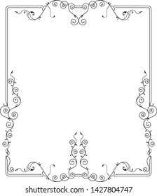Frame Border Design Vector Art Illustration