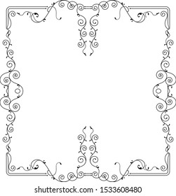 Frame Border Design Vector Art Illustration