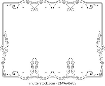Frame Border Design Vector Art Illustration