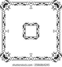 Frame Border Design Vector Art Illustration