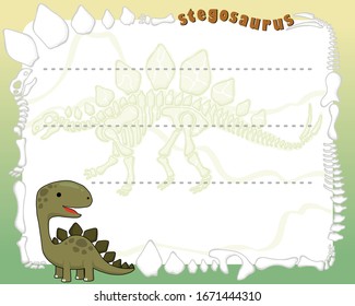 Rahmen Rand des Dinosauriers fÃ¼r Kinder-Party: Stock-Vektorgrafik ...
