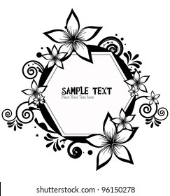 frame border floral vector