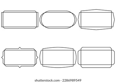 Frame border geometric simple design. Frame decorative elements.