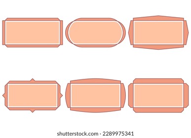 Frame border geometric simple design. Frame decorative elements.